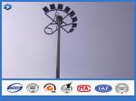 LED Electric Q235B Material steel mast highway light pole , light tower mast
