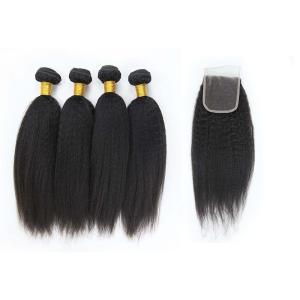Wholesale Authentic 8A 22 Inch Peruvian Straight Hair With Closure No Synthetic Hair from china suppliers