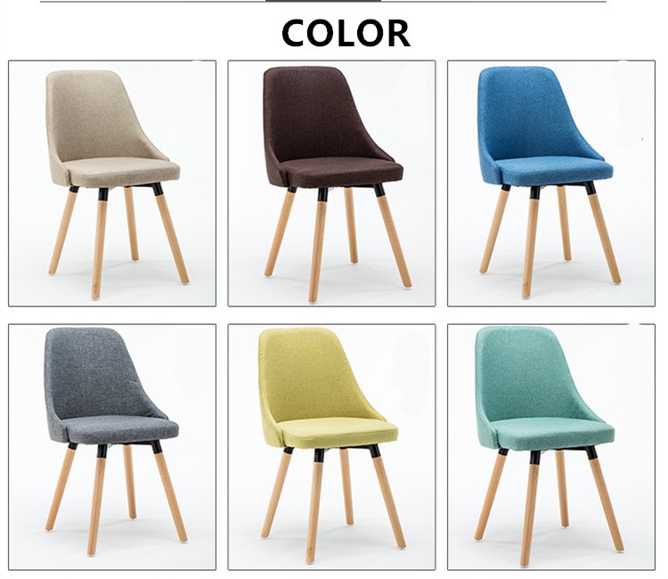 Anti Slip Wooden Dining Chairs / Cotton Fabric Beetle Dining Chair For Hotel