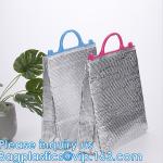 Aluminum Cooler Sealed Insulated Bag, Handle Thermal Lunch Bag, Hot Cold Bag,