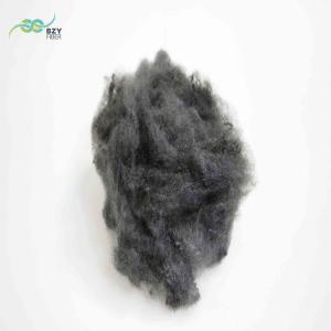 Wholesale Silicone Free 100 Polyester Fibre Hollow Fiber 6 Denier PSF Gray Black from china suppliers