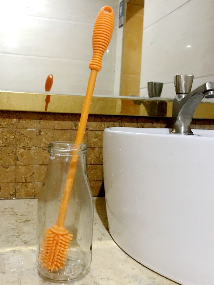 Custom Silicone Kitchen Brush Washing Tool Print Customized Logo No Bacteria