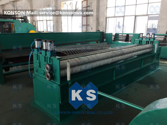 Producing Rate 3.5 M / Min Gabion Making Machine Auto Straightening Cutting System