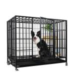 Horizontal Sliding Folding Dog Crate Stainless Steel
