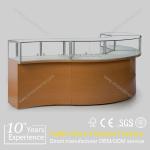 Luxury modern wood body showroom glass jewelry display cabinet