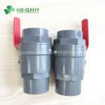 Grey PVC Irrigation Water Flexible Ball Valve By Glue Connection Form