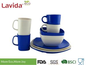 Wholesale Square Shape Melamine Dinner Set Popular Color Anti - Bacteria Formaldehyde Free from china suppliers