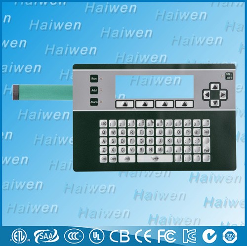 Custom embossed buttons membrane switch keypad with polyester dome