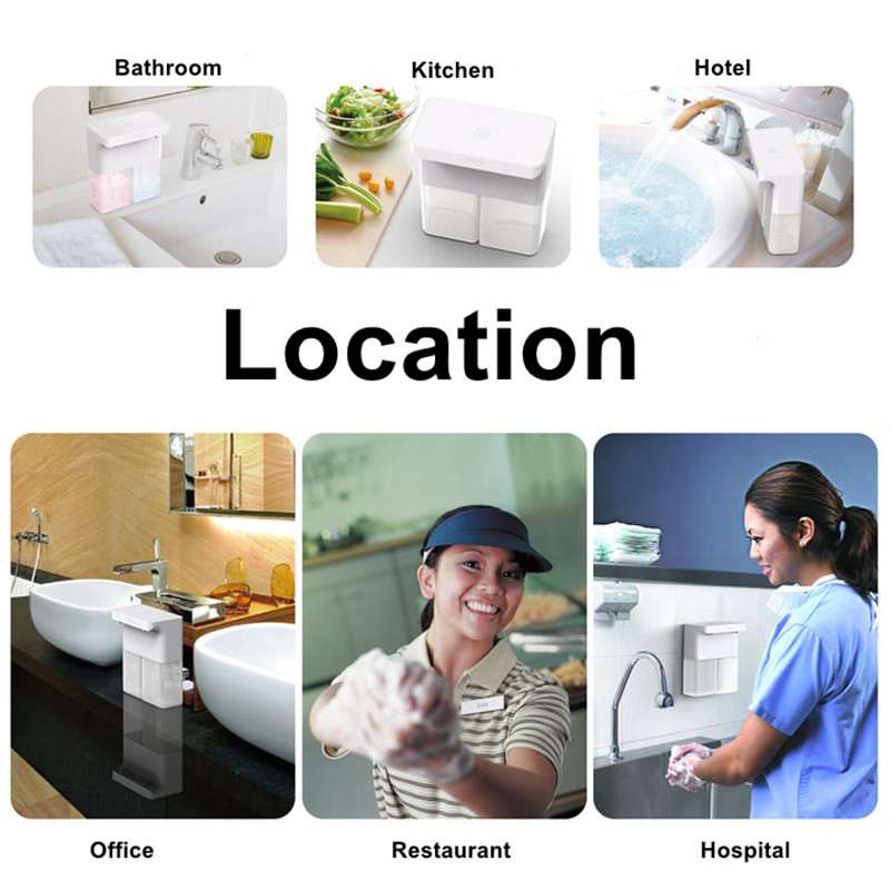 600ml Auto Sensor Foam Soap Dispenser With Free Wall Hook ROHS