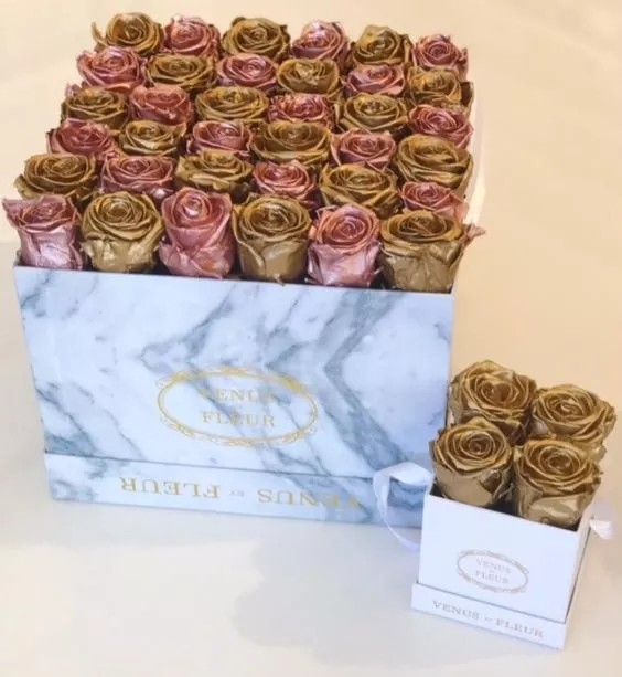 Square cardboard box popular kraft paper flower box preserved rose box