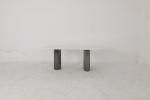 Modern Dining Table With Natural Marble Top And Stainless Steel Base