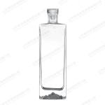 Engraved Mountain Bottom Cork 500ml Vodka Glass Bottle for Mountain Artisanal