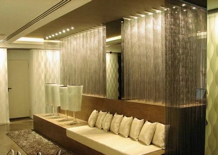 Anodised Deco Mesh Rope Aluminium Chain Door / Fashion Fly Screen Curtain