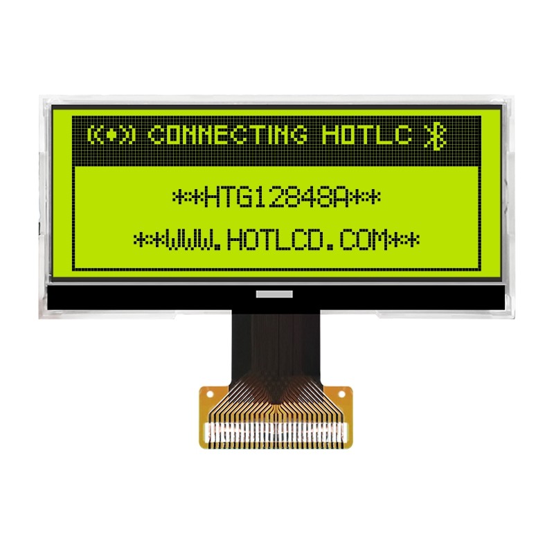 128X48 Graphic COG LCD ST7565R-G | STN+ Display with White Side Backlight/HTG12848A