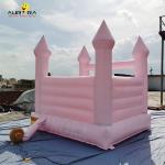 Pastel Pink Inflatable Bounce House Inflatable Jumping Castle Custom Logo