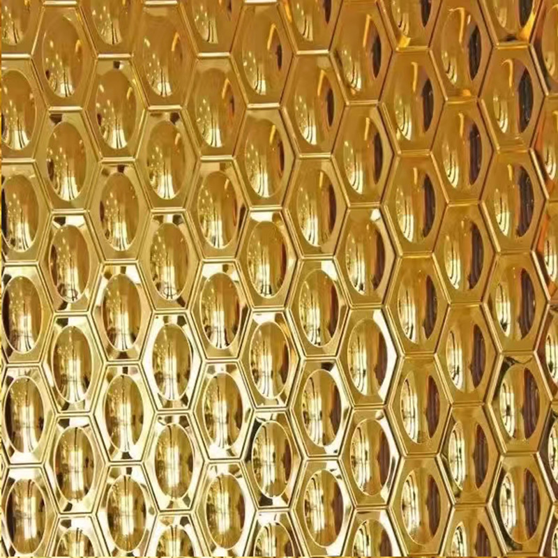 Customized 304 ss steel plate 2b/ba/no.4/hL fininsh gold embossed stainless steel sheets
