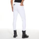 RTS White Men's Breeches High Etastic Equestrian Pants Knee Silicone Grip