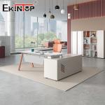 Modern Office Furniture Table L Shaped Executive Office Desk Acacia Wood Desk