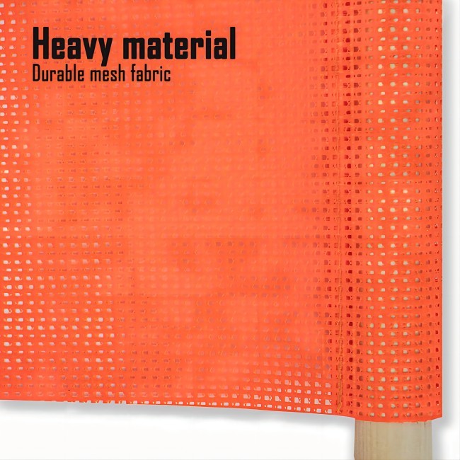 High Visiblity Orange Road Safety Flags Garden Flag Pole For Truck Loads Towing