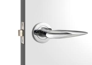 Wholesale Commercial Mortise Door Lock 50mm Diameters Rose Lockset Chrome Lever Handle from china suppliers