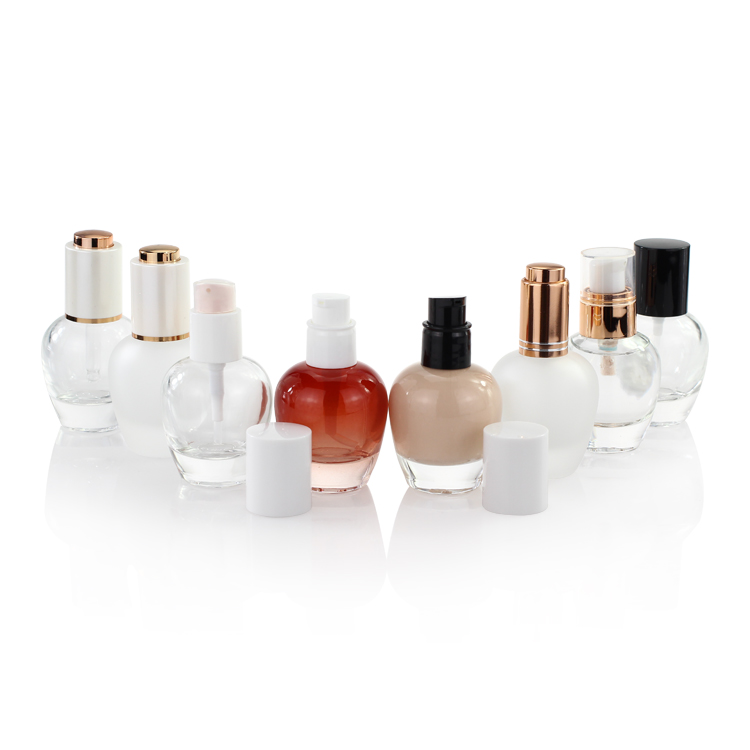 Hot Sale Customized Cosmetic Serum 30ml Dropper Bottle Glass Frosted Glass Bottle Own Design Serum Bottles