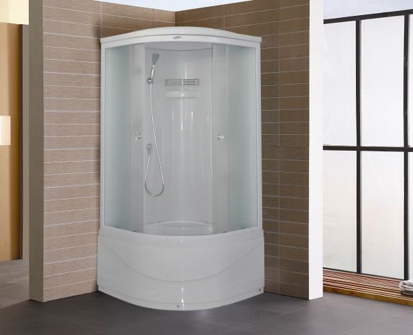 White Painted Aluminium Bathroom Shower Cabins For Home / Chain Shops