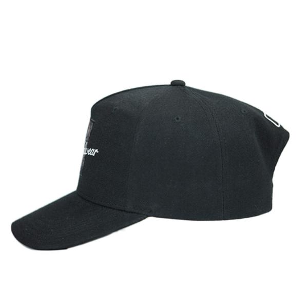 Mens Metal Buckle Hat Black Animal Caps Custom Embroidered Logo Patch Baseball Hat