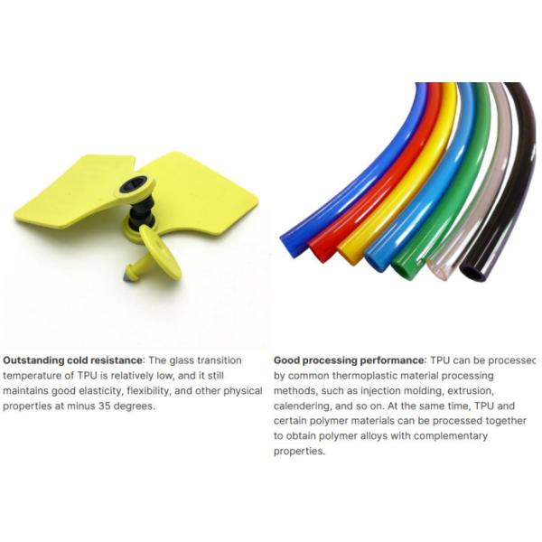 Anti Yellowing TPU For HFFR Wires Cables Via Injection And Extrusion Molding
