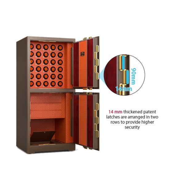 Biometric Fingerprint Lock Jewelry Safe Box Watch Winder Double Compartment H1680mm