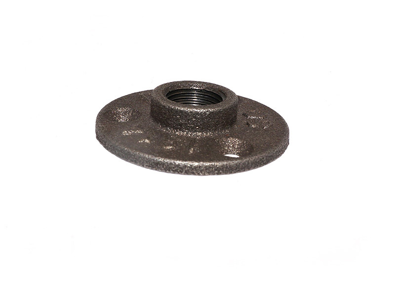 1/2 Inch Malleable Iron Floor Flange / Malleable Iron Fittings Shelving Retro Sandblasted