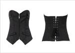 Hourglass strip black corset for women