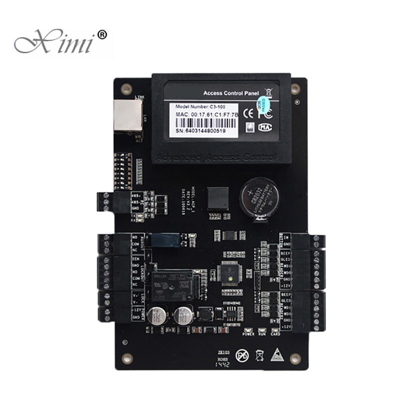 30000 Card Capacity TCP/IP RS485 Smart Card Biometrci One Door Access Control Panel RFID Card Door Access Control Board C3-100