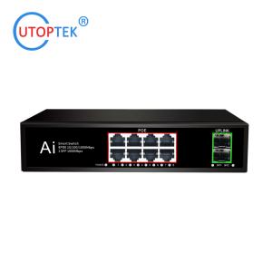 Wholesale 8x10/100/1000M POE 30W+2 SFP Fiber port IEEE802.3af/at POE Etherent switch for CCTV Network system from china suppliers