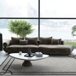 Leather Canape Dangle Velour 0.74m Chaise Luxury Living Room Furniture Sets