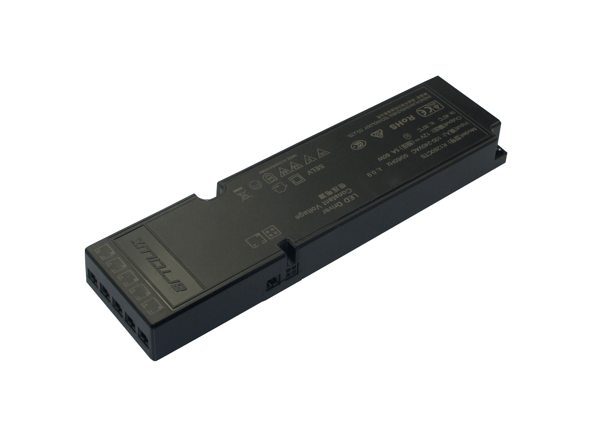 AC220V / 0.5A LED Driver Power Supply DC12V 60W 5A K1260CTS For Strip Light
