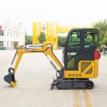 ZHONGMEI 1500kg Crawler Digger Small Digging Machine Yellow Mini Excavator