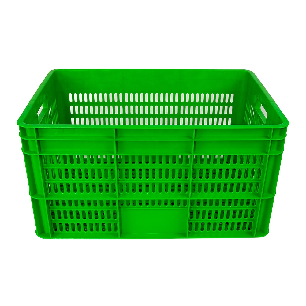 Customized Logo Stackable Plastic Crate for Eco-Friendly Fruit Harvesting and Storage