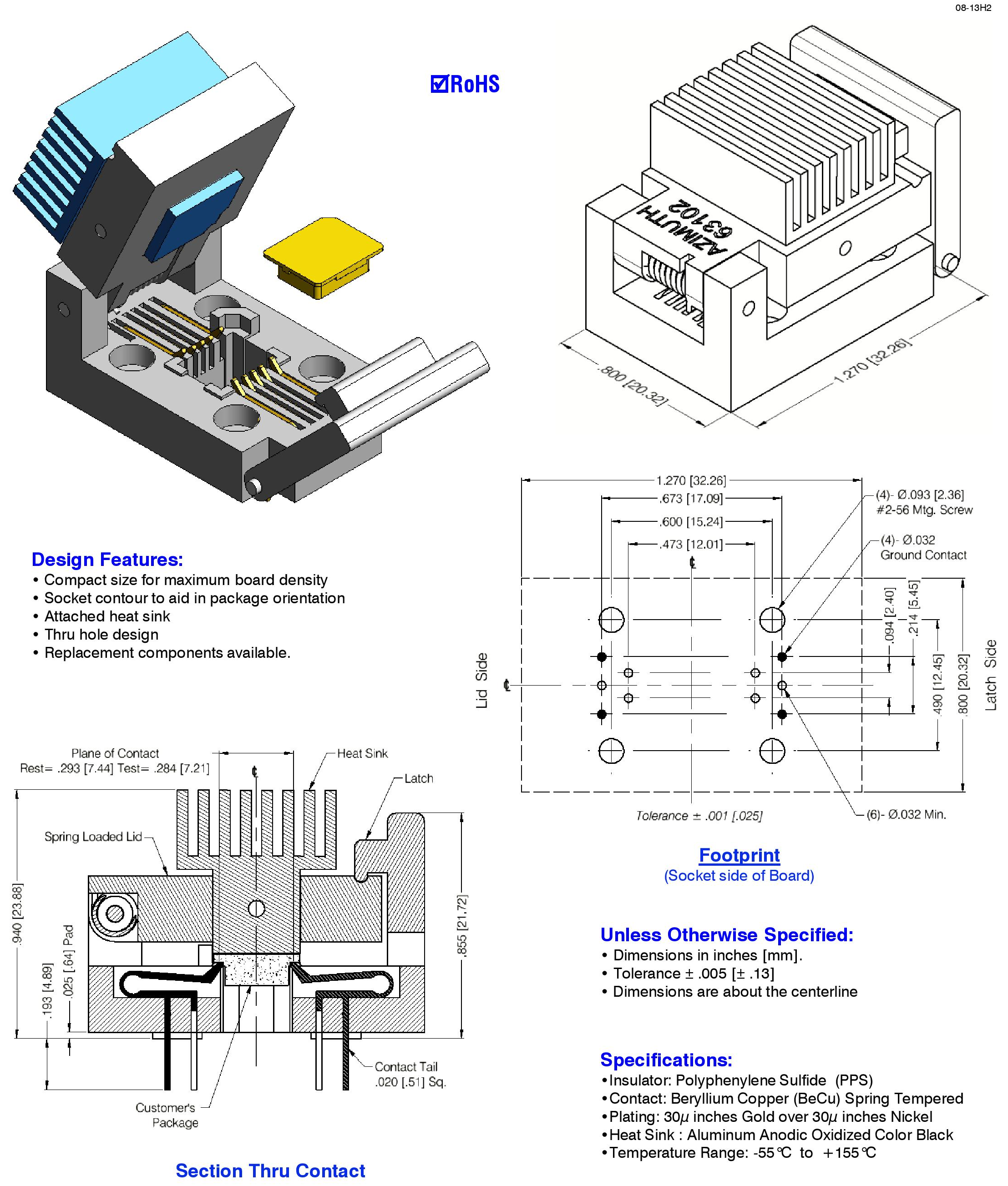 Asymmetric MMIC Package 63102T Take Your Business to the Next Level with Contactor and Durable