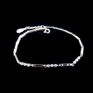 Wholesale Pure 925 Silver Platinum Jewelry , Personalized Cubic Tennis Bracelet Chain from china suppliers
