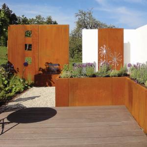Wholesale SGS TUV 0.8mm -2.0mm Prefabricated Corten Steel Planters Square Cube from china suppliers