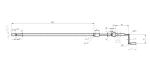 Tube Hospital Bed Hand Crank Handle , Stainless Steel Fold Cranks Under Bed