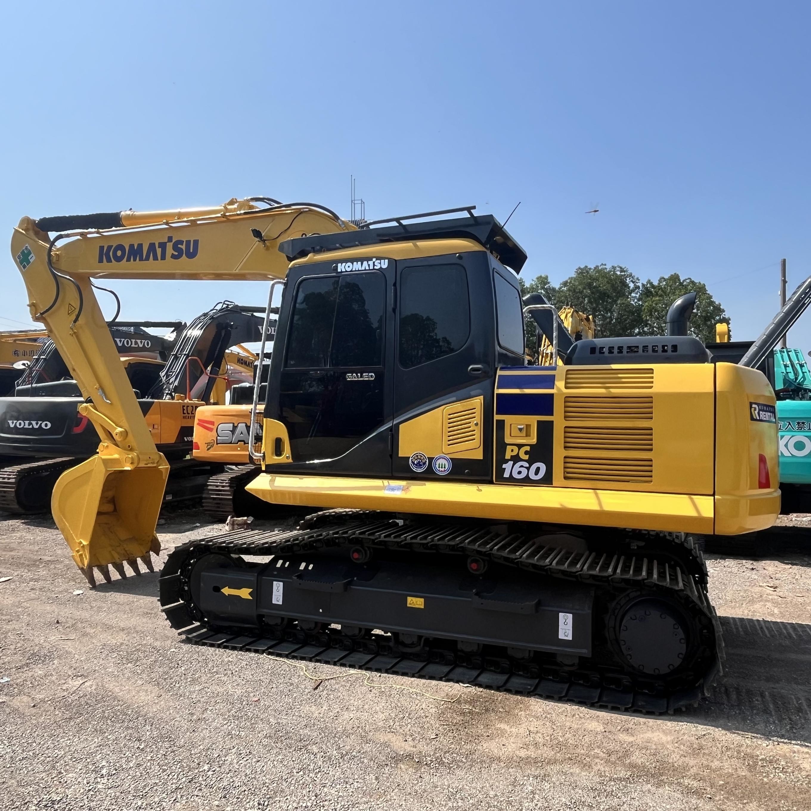 Secondhand Construction Equipment Digger Used Komatsu Pc160-7 Excavator