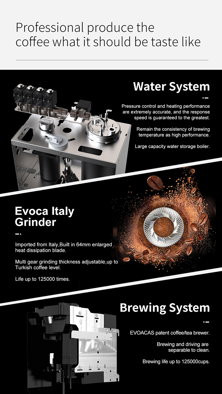 Freshly Ground Auto Cappuccino Vending Machine Free Standing With Cooler