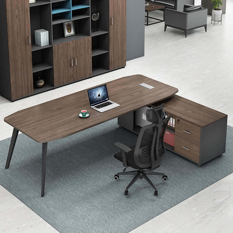 Home Office Painting Manager Desk For Boss Modern Wooden Curved Office Table