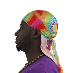 Wholesale Satin Men Stretchy Cap Hip Hop Design Durag from china suppliers