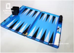 Wholesale Wholesale Creative Black White Printing Clear Crystal Acrylic Chess Set from china suppliers