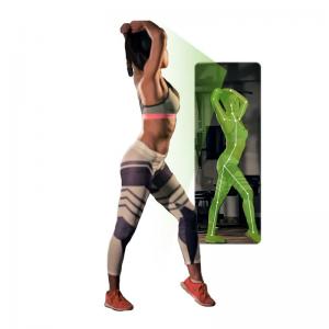 China Floor Standing Interactive Fitness Mirror For Gym Workout Multifunctional on sale