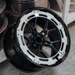 Customized 2 Piece Super Deep Concave Brushed Bronze Polished Lip Forged Wheels