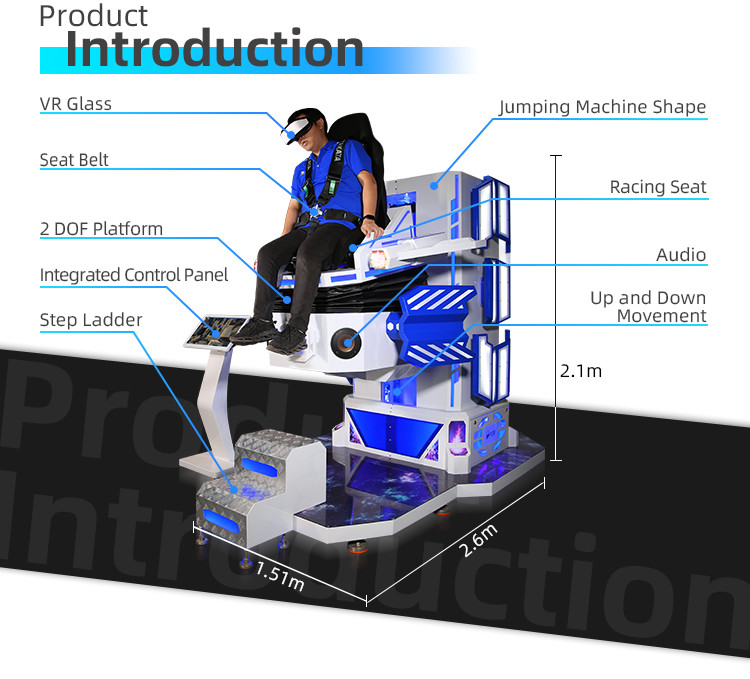 9D Single Jumping Game VR Simulator Virtual Arcade Game Equipment