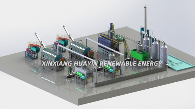 Convert Plastic Pyrolysis Tyre Recycling Plant CE ISO